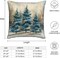 Christmas Pillow Covers 18x18 Inch Set of 2 Decorative Throw Pillows Winter Watercolor Blue Green Tree Soft Christmas Pillow Case for Home Sofa Bedroom Livingroom Decor